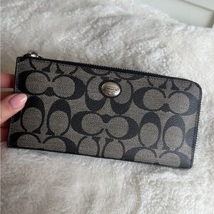 Coach Black and Gray Signature Wallet